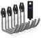 3-H Ganci da Garage Resistenti 4 Pezzi, Montaggio a Parete e Organizer per Attrezzi Antiscivolo per Organizzare Biciclette, Scale, Sorde, Cavi
