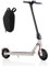 ESTVELO Trottinette électrique pliable pour adultes, portée de 20/28 km, pneu à plat de 21,6 cm, contrôle par application, double freinage (blanc, 29 km)