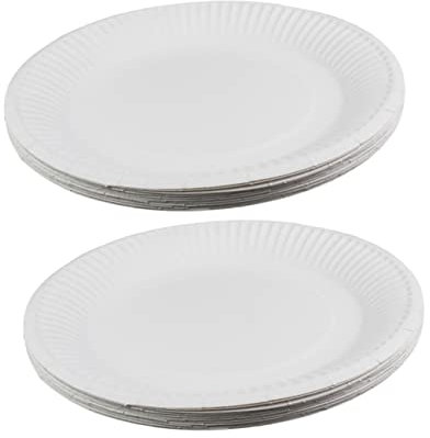 Healeved 100piezas Desechables De Redondos Ecológicos Barbacoas y Picnics Diseño y Seguro Para Alimentos