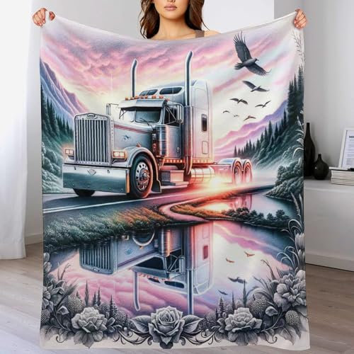 AAPZY LKW Decke, Flannel Tagesdecke Couchdecke Sesseldecke Wohndecke Vier Jahreszeiten Decke Kuscheldecke Sofadecke Mit Muster, (150×200cm)