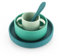 reer Juego de vajilla de silicona para niños, 4 piezas, plato, cuenco, taza y cuchara, silicona de grado alimenticio, apta para horno, microondas y congelador, apto para lavavajillas, verde