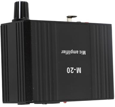 Mikrofonvorverstärker mit Hoher Verstärkung, 48 V Phantomspeisung, XLR-Ausgang, Mikrofonvorverstärker mit Schwarzem Metallgehäuse, Sauberer Klang für SM7B 55SH-Mikrofone