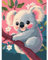 HEIBAGO Koala Peinture par Numero Adulte, Animaux Kits de Peinture, Kit de Peinture à l'huile pour Débutants, Peintures Acryliques pour la Décoration de la Maison,30X40cm
