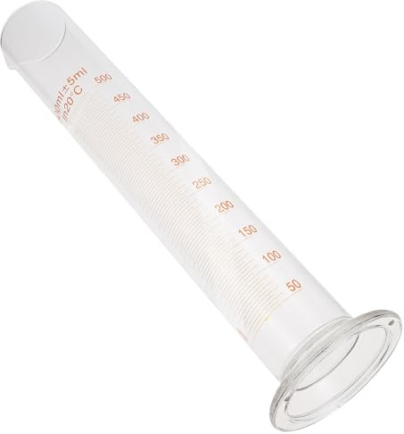CIYODO Messzylinder Glas 500 ml Graduierzylinder Mit Präziser Skala Laborzylinder Aus Borosilikatglas Für Schule Labor Wissenschaftliche Experimente Und Präzises Mischen