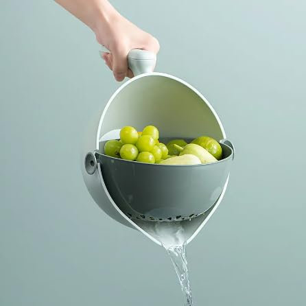 PRO ELEVEN HOME. Escurridor de fruta/verdura, bol con colador integrado, giratorio, cuenco para lavado, útil de cocina, práctico y cómodo.