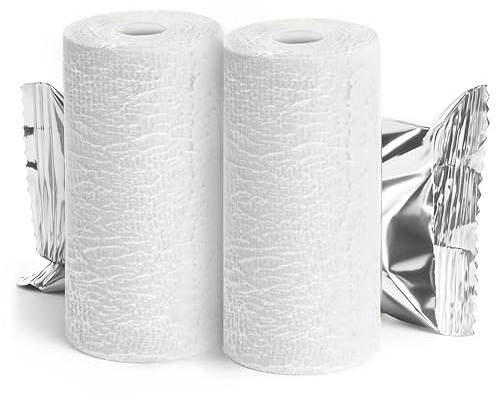 2 Bende Elastiche all'Ossido di Zinco 5 mt x 10 cm, Bendaggi Funzionali, Antinfiammatoria, Pronta all'uso - Made in Italy