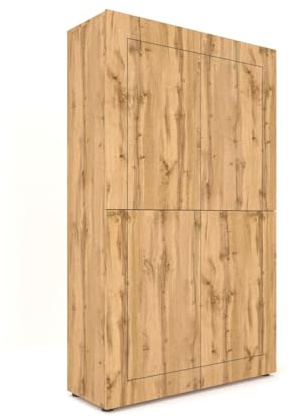 Itamoby Sideboard Elios 4 Türen 100 x 35 x 165 cm Eiche Natur