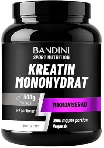 Bandini® Creatina Monoidrata in Polvere 500g Pura al 100% - Con dosatore
