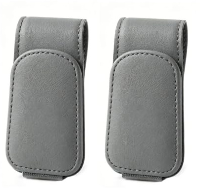 2 Pièces Porte Lunettes pour Voiture Gris Clip Magnétique Support Lunette | Rangement, Auto, Pare-Soleil, Accessoire, Interieur, Multifonction, Gadget, Soleil, Qualite, Solid, Pratique, Robuste