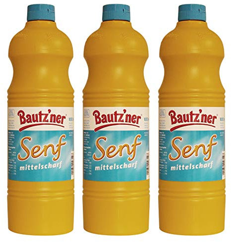 Bautzner - Senf Mittelscharf 1000ml 3er Pack - 3x1000ml