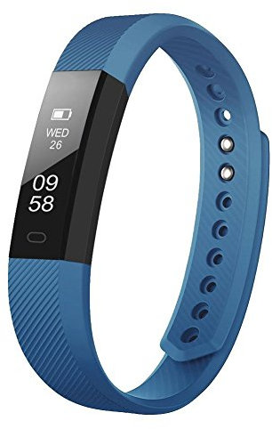 Upgrated Fitness Bluetooth Tracker Smart Watch Bracelet Call Reminder Calorie Counter Wireless Activity Tracker Pedometer Band Sport Sleep Monitor For iOS AndroidPhone (Deep Blue)