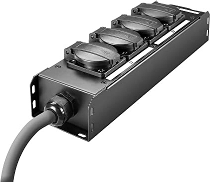 Adam HallCables PRO PORT 4 CEE - Stromverteiler, 4x Schukobuchse IP54, schwarz