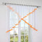 HongYa Kräuselband Kuvertstore Transparenter Voile Gardine mit Satinbänder H/B 100/400 cm Orange