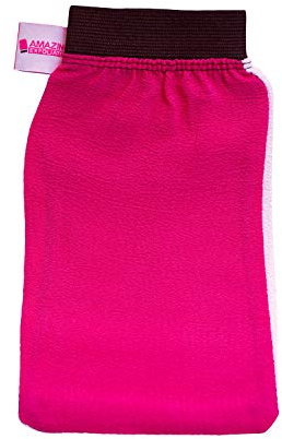 GLMR Works Tan Eraser Exfoliating Tan Remover Mitt Amazing Exfoliator | Double Sided Viscose Rayon, For Face & Body, Light And Strong Exfoliation, Peels Away Dead Skin Cells