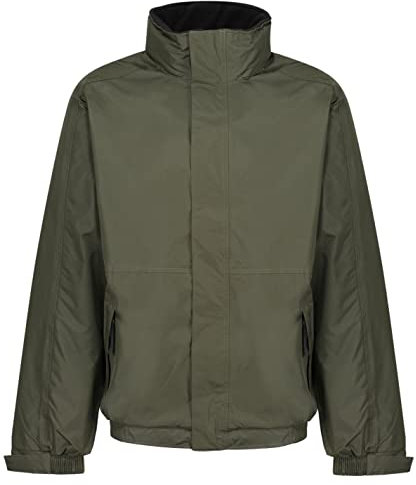 Regatta Homme Blouson Aviateur Homme Imperméable Doublé Polaire avec Capuche Dissimulée Dover Jackets Waterproof Insulated, Dark Khaki/Black, XXL EU