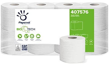 Papernet 407576 Lot de 64 rouleaux de papier toilette de camping 2 épaisseurs pour toilettes chimiques bateau camping-car