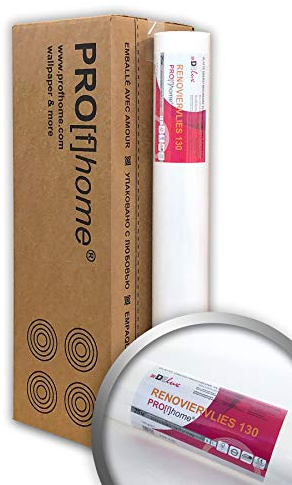 Profhome 399-130-4-AP Renoviervlies 130 g Malervlies glattes Vlies rissüberbrückende Vliestapete weiß 1 Karton 4 Rollen 75 qm FSC® MIX CREDIT Nr. TSUD-COC-001718-KR
