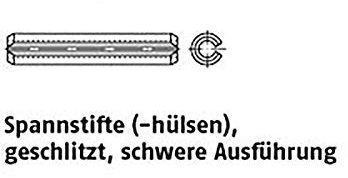 Lot de 25 goupilles de serrage ISO 8752 en acier à ressort 21 x 40