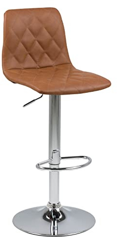 AC Design Furniture Enya Barhocker, B: 40 x H: 110 x T: 48,5 cm, hellbraun, Kunststoff, 1 Stück