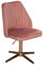Wohnling Schreibtischstuhl Rosa Samt Design Drehstuhl mit Lehne, Schalenstuhl 120 kg Höhenverstellbar, Arbeitsstuhl ohne Rollen, Stuhl Schreibtisch Home-Office Drehbar