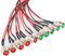 GTIWUNG 10 Stück 8mm Leds mit 20cm Kabel, DC 12V Vorverdrahtetes Licht, Vorverdrahtete LED-Dioden Licht (Rot, GRÜN Jeder5Pcs) + 10Pcs 8mm LED Montageringe Plastik