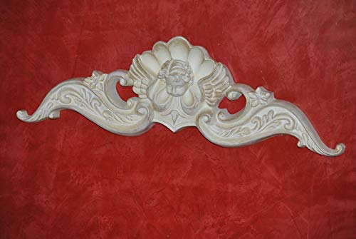 Deko Shop Cologne Engel Kopf 3 D Türbogen Wanddeko Engelfigur Barock Patina Gold Wandrelief 54 cm