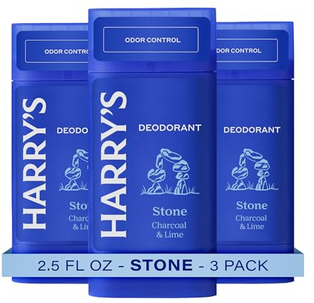 Harry's Aluminum-Free Deodorant for Men - Stone - 2.5 oz (3 Pack)