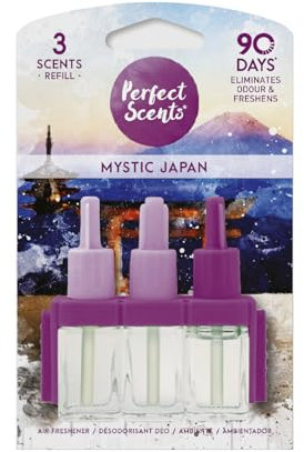Perfect Scents Plug In Refill Air Freshener - Compatible with 3volution Mystical Japan - 1 Pack = 3x20ml
