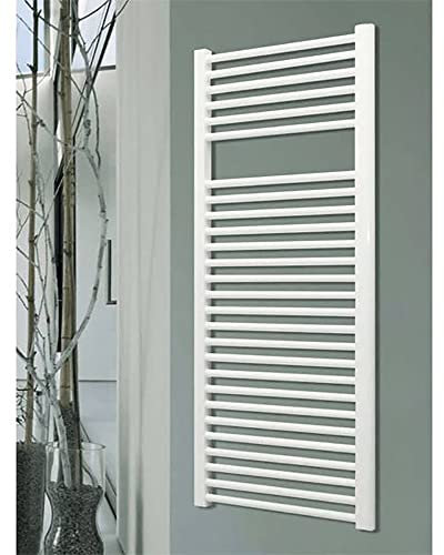 baanio - Radiador Toallero Agua Blanco | 80x45x40 cm, Incluye Valvula Y DETENTOR | Secatoallas Blanco | Toallero Calefacción, Distancia Entre Ejes 40cm, Apto para Tubo Multicapa y Cobre