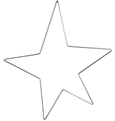 Werner Voß Deko-Stern - Silber - Metall - 40x46 cm