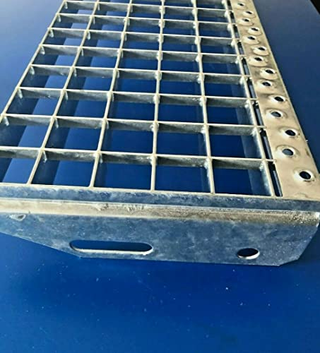 SPH Gitterroststufe verzinkt 800x200mm Maschenweite 30x30mm, Stahl Verzinkt