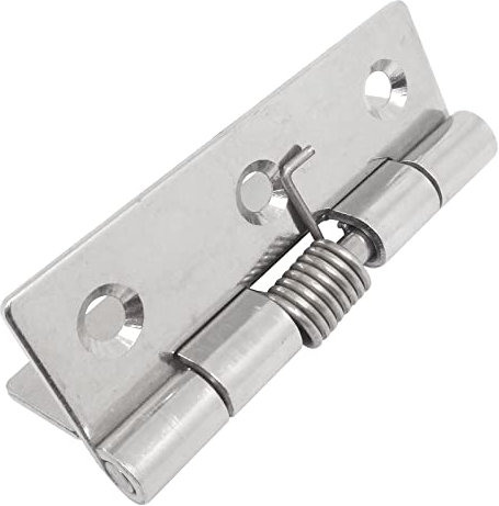 QINGSHENG 2pcs 3Inch Stainless Steel Self-Closing Door Hinges, Spring Hinge, Hole Dia 5.5mm