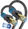 SWECENT Cable Ethernet Cat 8 25Metros, Cable tejido-Círculo Cable LAN 40Gbps 2000MHz con Conector RJ45, Compatible con Steam Deck PS5 PS4 Xbox X/S PC TV Box Router Servidor NAS Cat 7 Cat 6a