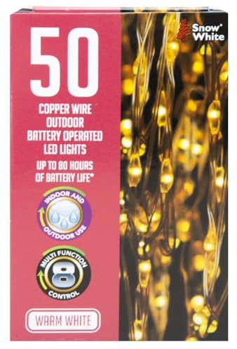 VFM - Outdoor Copper Wire Lights(50) - Warm White- Christmas Lights