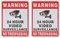 Create idea 2 Stück No Trespassing Schild 24 Hour Video Überwachung Warnschilder 25,4 x 17,8 cm Aluminium Reflektierendes Sicherheitskamera-Schild für Innen- und Außenbereich, Gärten, Tore