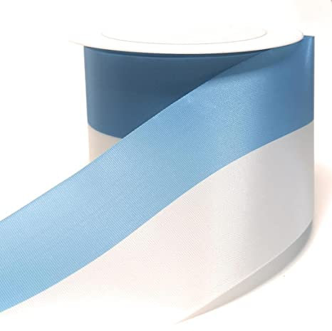 Nationalband 25m x 75mm hellblau - weiß Vereinsband Ordensband Fanband Dekoband