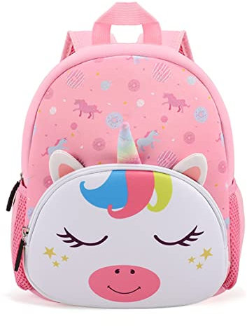 Umtiti Kleinkind Rucksack Niedlich Tier Cartoon Vorschulrucksack für 3-6 Jahre Mädchen Jungen Geschenk für Kinder,3D Unicorn
