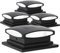 Siedinlar Solar Post Cap Lights Outdoor, 2 Modes 24 LED Solar Powered Fence Deck Light for 4x4 5x5 6x6 Posts Garden Patio Decoration Warm White & Cool White, Black (4 Pack)