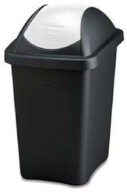 La zappa Poubelle multipat avec couvercle basculant (30 l - 29 x 39 x h 50 cm, blanc)