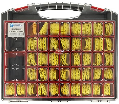 K65-MARKERKIT | TT COMPLETE K65 ROUTE CABLE MARKER KIT BLACK ON YELLOW 100 OF EACH MARK