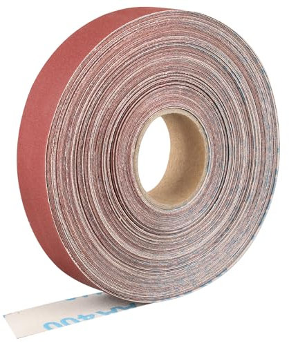 Shineboc sandpaper roll 2.5cmx25m 240 grit aluminum oxide sandpaper, suitable for sanding, wood, furniture finishing, stainless steel and automotive body processing