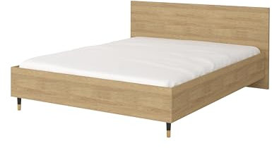 Fabryka Mebli Idźczak Schlafzimmer Bett Doppelbett Lux 31 Doppelbett mit Lattenrost Bett für Erwachsene ohne Matratze– Zeitgenössischer Stil Stillvolles Modernes Design