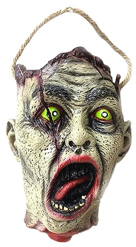 Anloximt Zombiekopf-Süßigkeitseimer Halloween-Süßigkeiten-Eimer Gespenst Gesicht Schädel Candy Bowl Halter Trick or Treat Süßigkeiten Eimer für Festival Dekoration
