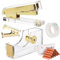 Hiceeden Acryl Gold Hefter und Tape Dispenser Set, Schreibtischzubehör Bürobedarf umfasst Band, Klammerentferner und 1000pcs 24/6 Klammern, moderne niedliche Hefter Set für Schreibtisch