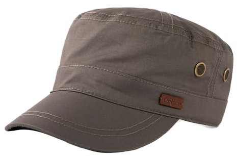 TOP-EX XL/XXL Army Cap Herren Sommer Military Sonnenhut Sonnenschutz Baseball Cap Baumwolle Schirmmuetze Grau Groß