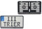 1x Kennzeichenhalter 255 x 130 mm (Mit Carbon Look Silikon Streifen) Für Kennzeichen im Format 255 x 130 mm Passt für Roller Moped Traktor Anhänger Motorrad Hänger