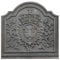 Placa de hierro fundido para chimenea decoración lirio real cm 50 × 50 H SP. 2 cm DS