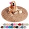nvdsivee Hundebett Rund Katzenbett PlüSch Hundebetten Maschinenwaschbar Hundematte Hundekissen für Kleine Mittelgroße Grosse Hunde mit Rutschfestem Boden Khaki 120cm