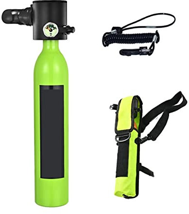 Mini tanque de buceo portátil, Cilindros De Gas Portátiles De Repuesto For Emergencias Bajo El Agua Equipados Con Un Conjunto Completo De Respiradores De Buceo para rescate de exploración submarina(Gr