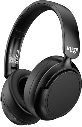 Vieta Pro Auricular Diadema Silence 3, Bluetooth 5.4, cancelación Activa de Ruido, Entrada Aux-in, micrófono Incluido, función Dual Pairing, Diadema Ajustable. Batería de hasta 50 Horas.